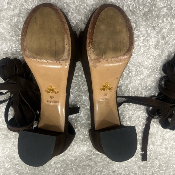 Prada brown suede platforms - Picture 10 of 12